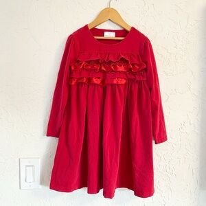 Red Ruffled Kids Dress